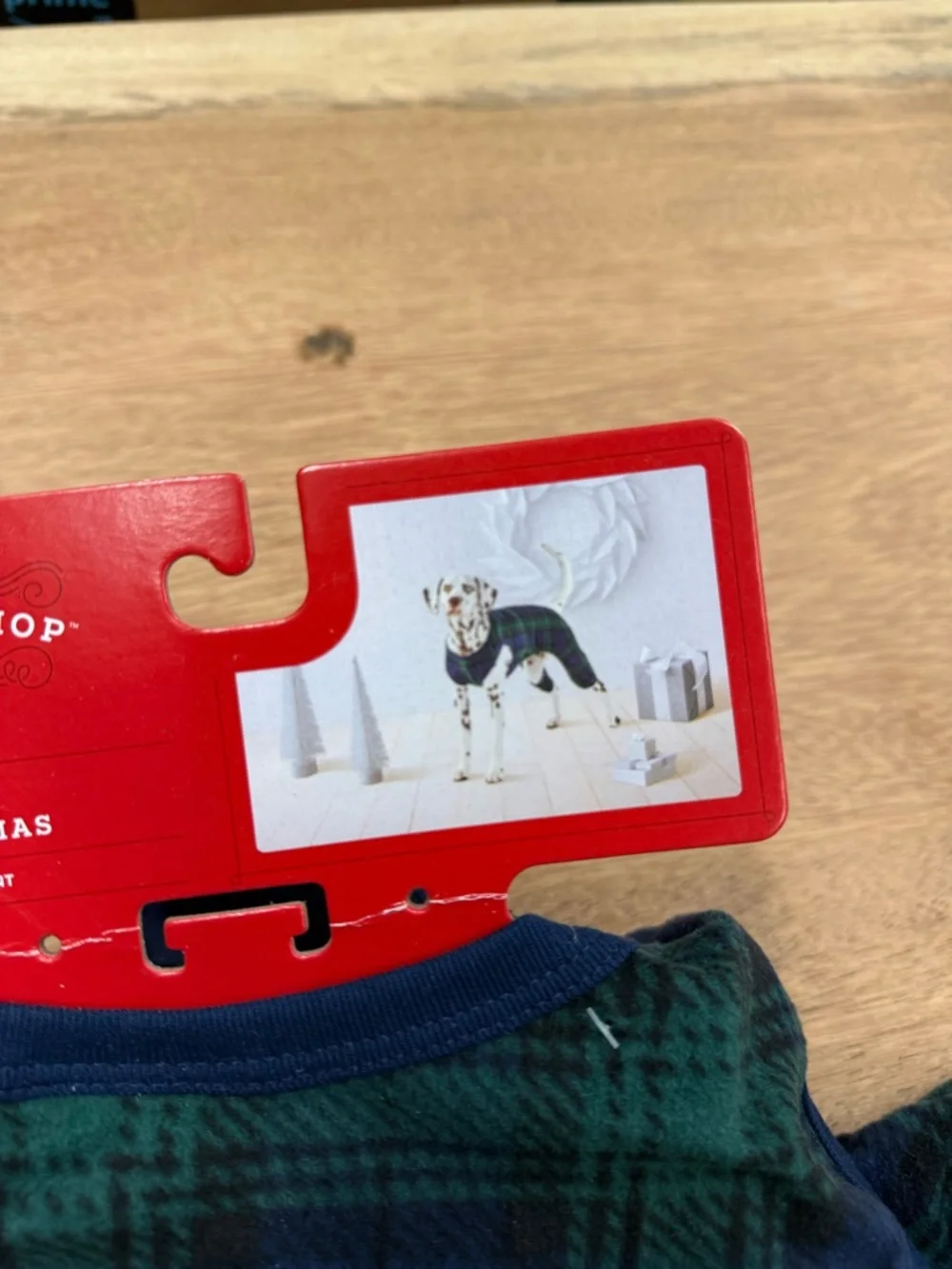 Wondershop Green & Navy Plaid Pet‎ Sweater
